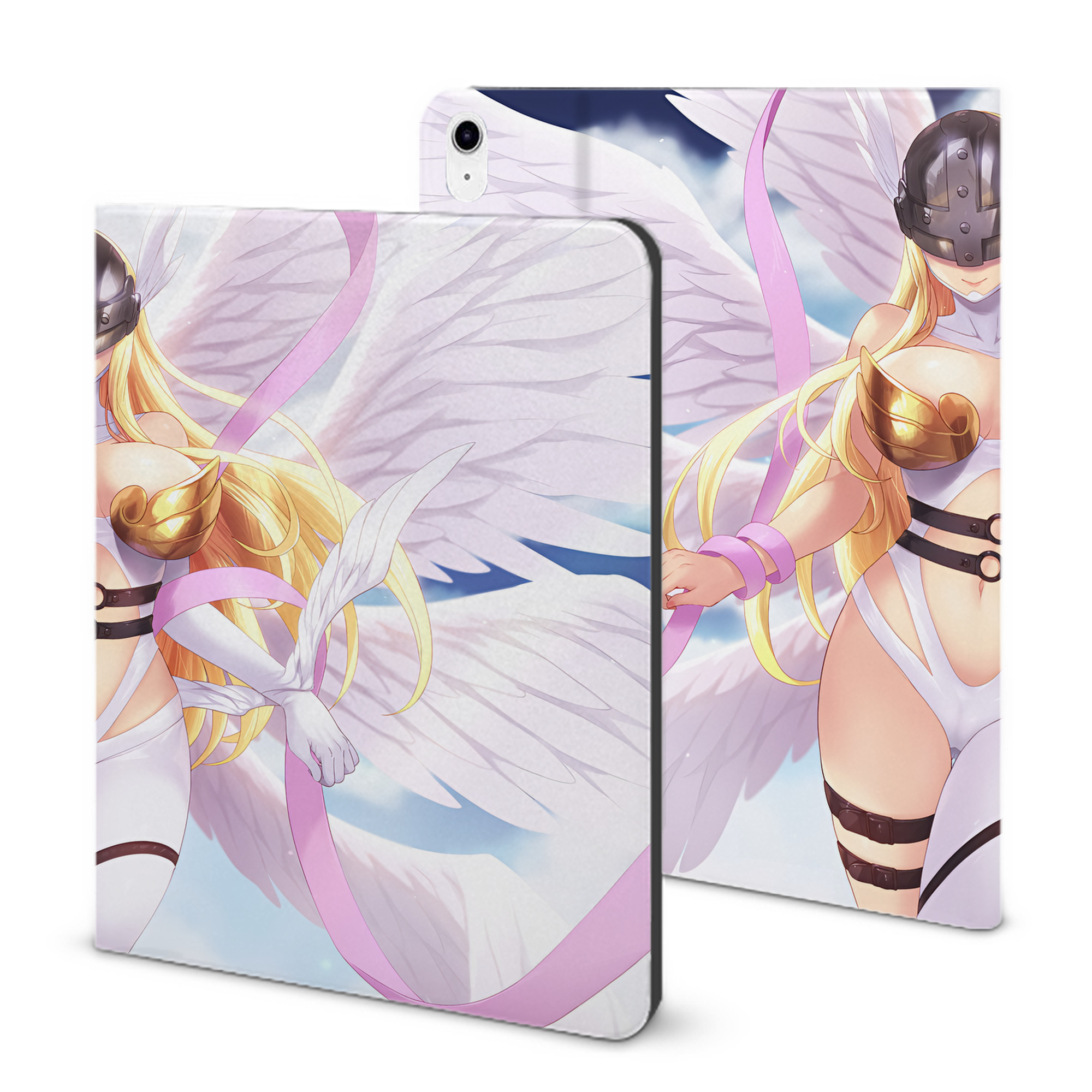 （画像用） Digimon デジタルモンスター/デジモン IPad ケース ブック型 PUレザー TPU 耐衝撃 軽量 薄型 ペン収納なし 全面保護 IPad 各モデル対応